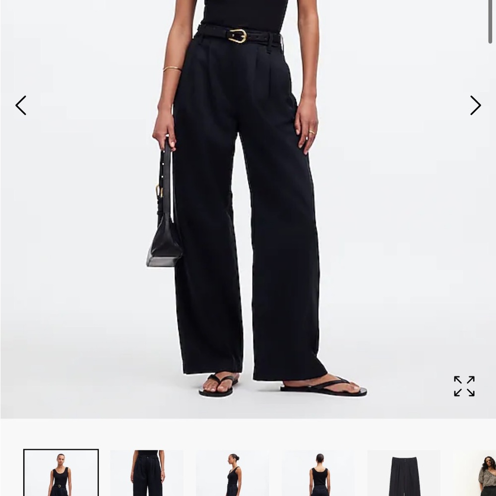 Madewell Black Harlow Pants (Tall)